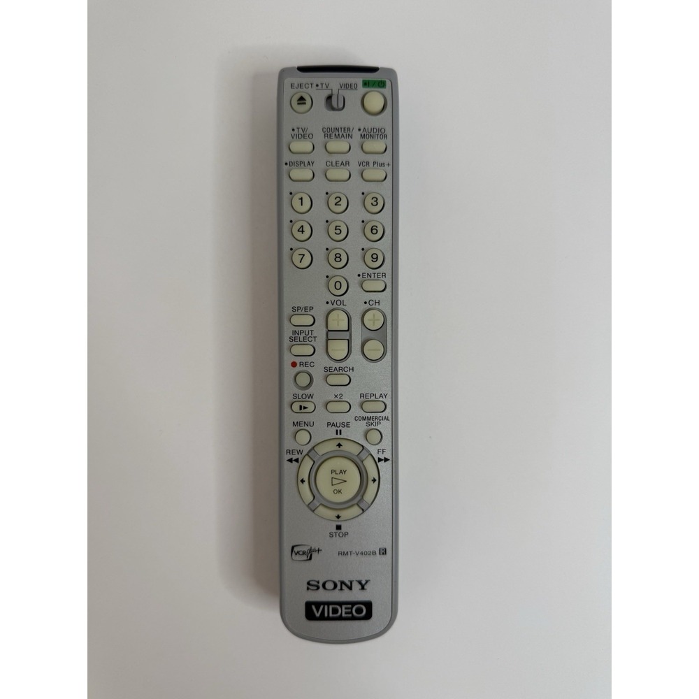 Sony RMT-V402B VCR Plus TV Video Remote Control Genuine OEM - Tested Works